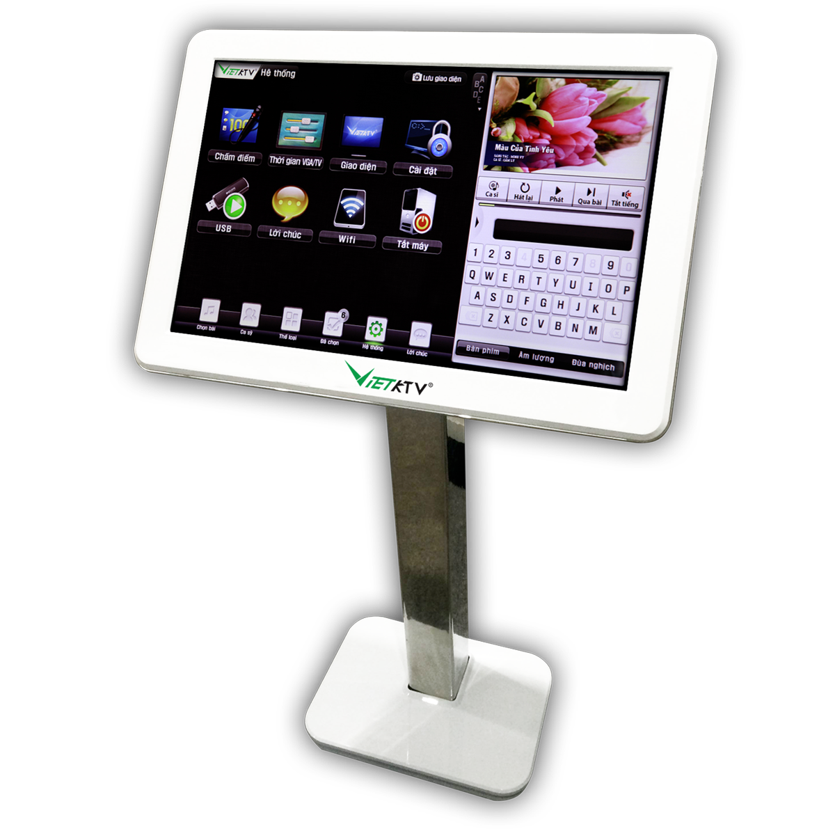 Màn hình cảm ứng Viet KTV (Trắng)