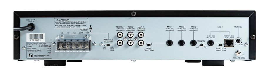 Ampli số liền Mixer Toa A-3212DM-AS