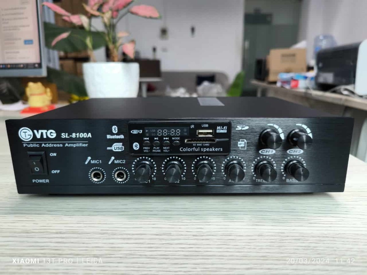 Tăng âm truyền thanh VTG-100W SL-8100A